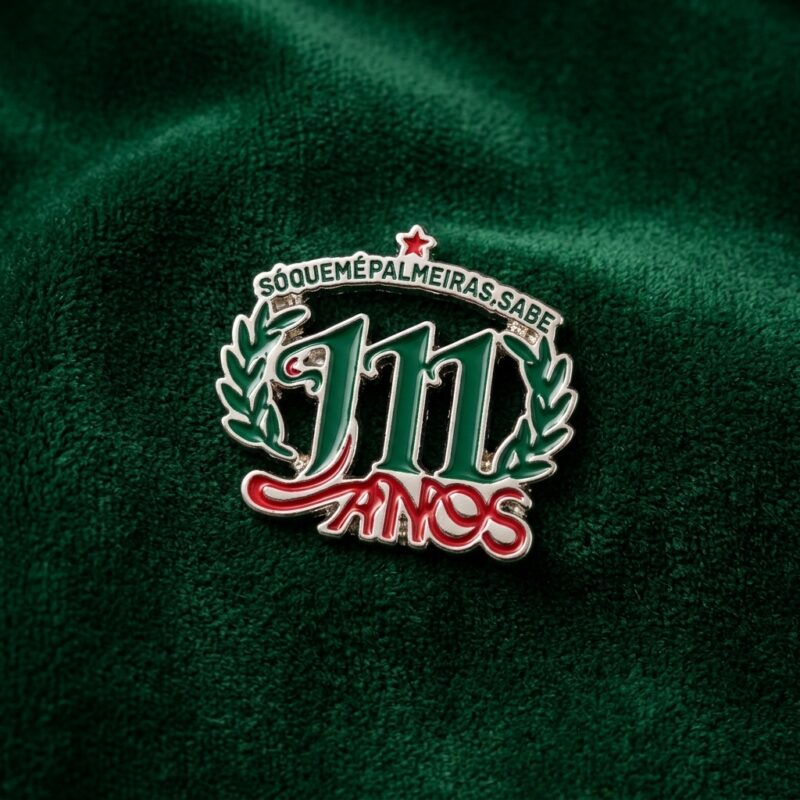 Pin Palmeiras Oficial 111 Anos Prateado