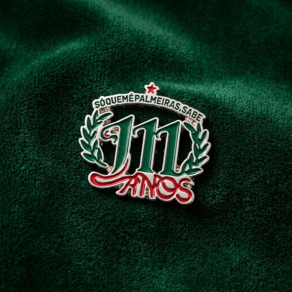 Pin Palmeiras Oficial 111 Anos Prateado