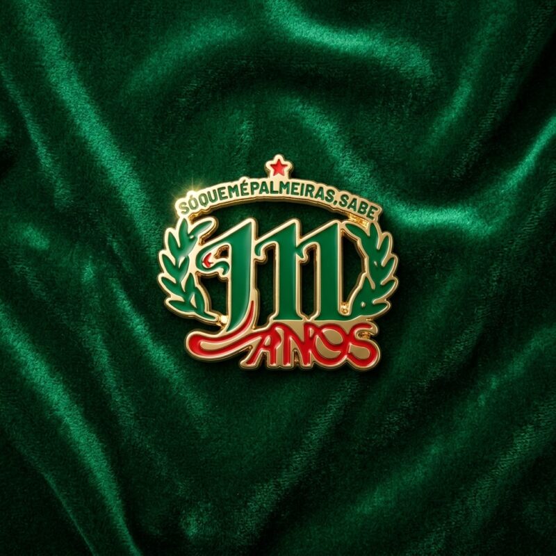 Pin Palmeiras Comemorativo 111 Anos Dourado