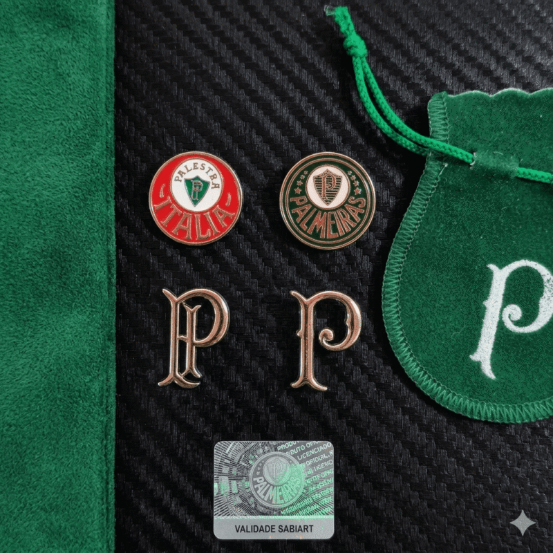 Kit 4 Pins Palmeiras Oficial Coleção Evolução