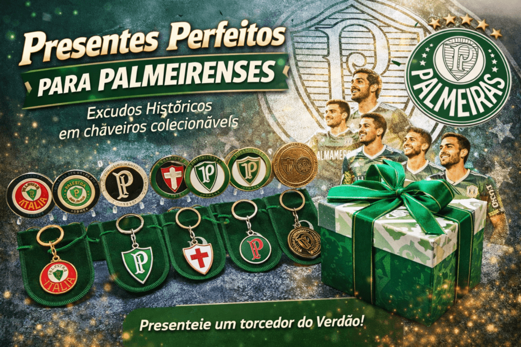 Ideias de presente para palmeirense - Chaveiro Palmeiras