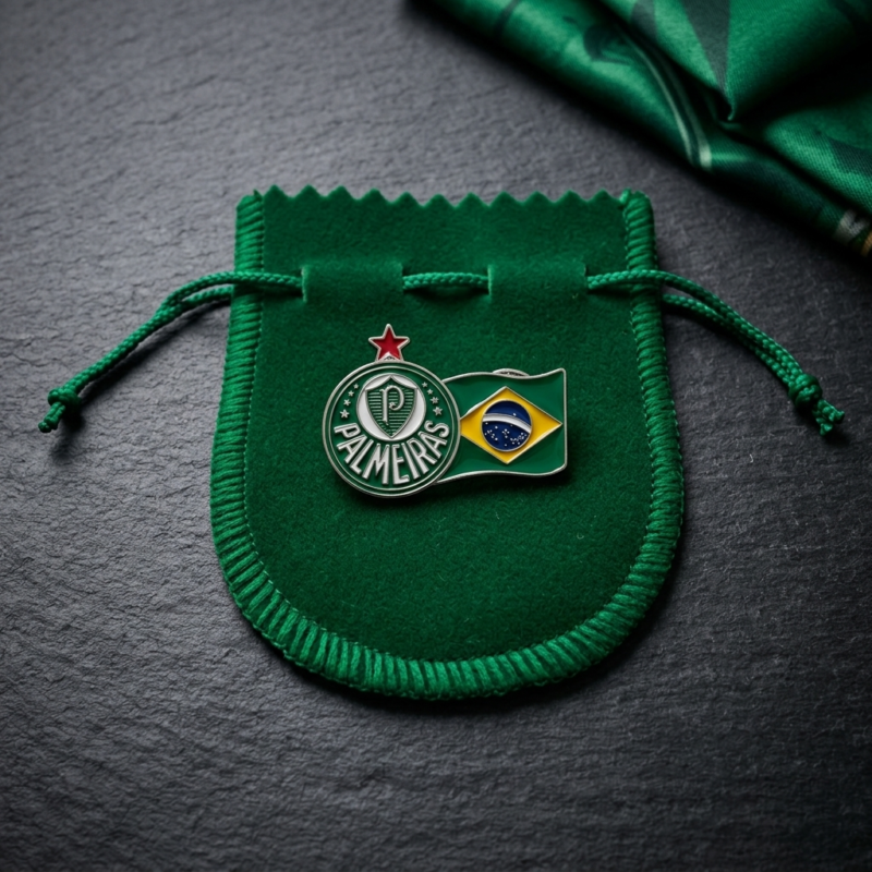 Pin palmeiras x brasil prateado oficial