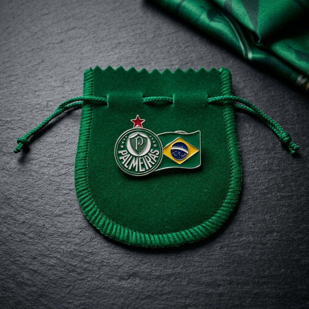 Pin palmeiras x brasil prateado oficial
