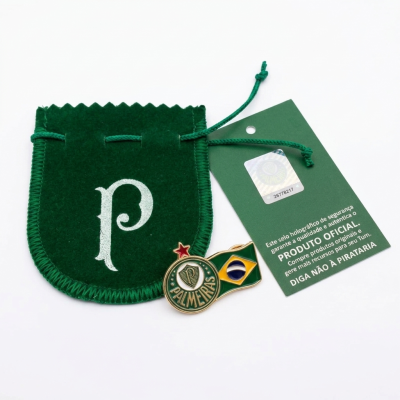 Pin palmeiras x brasil dourado oficial